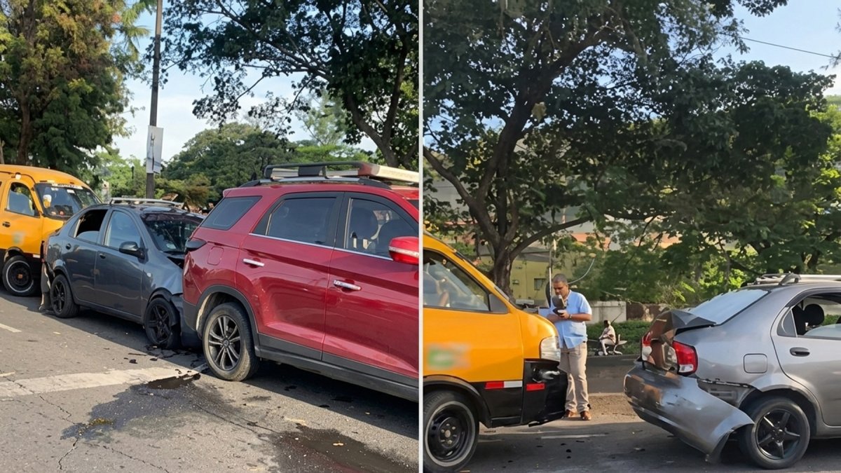 Cuatro vehículos protagonizaron un el accidente de tránsito en la vía a la costa.