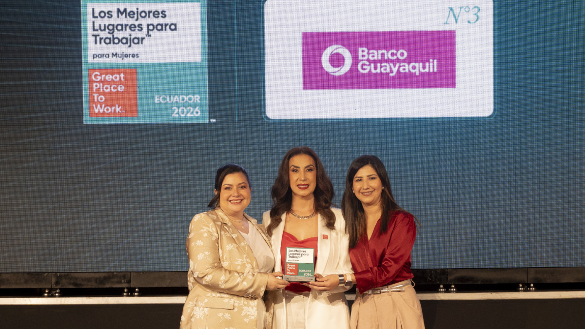 Banco Guayaquil se ubicó en el tercer lugar del ranking de Great Place to Work para mujeres en Ecuador.