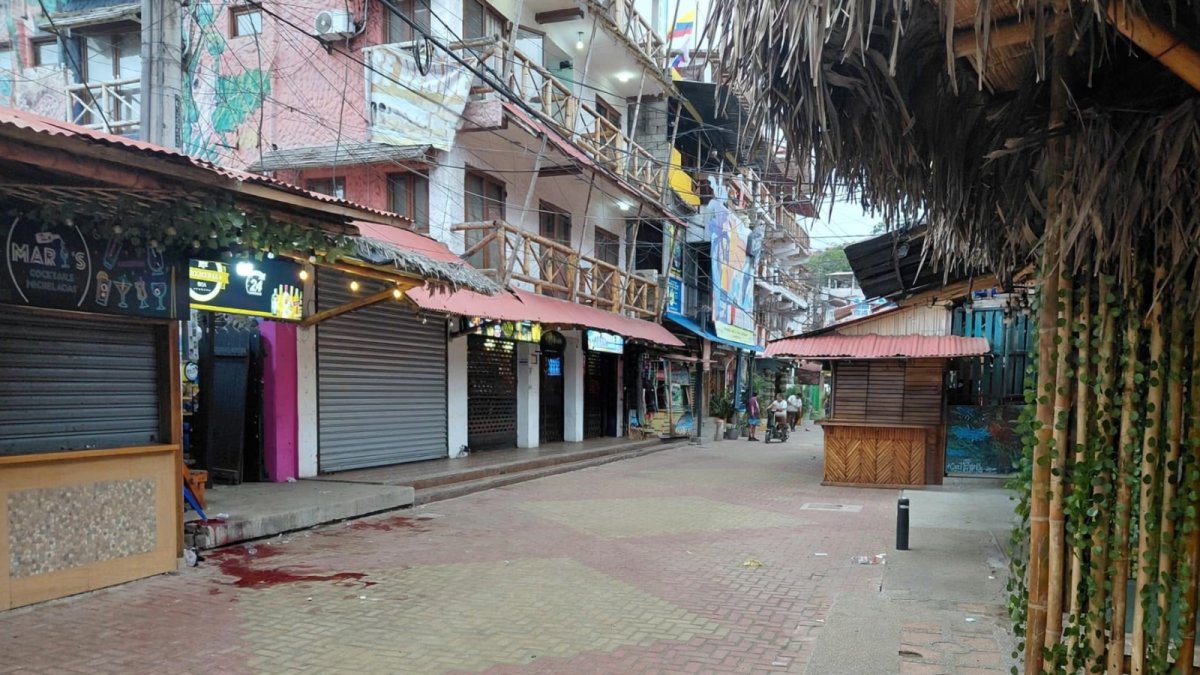 En esta calle se produjo el ataque armado en el balneario de Montañita