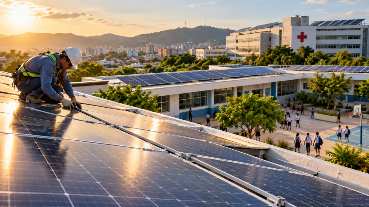 Las cubiertas con paneles solares pueden aprovechar espacios de escuelas y otras edificaciones para generar energía renovable.