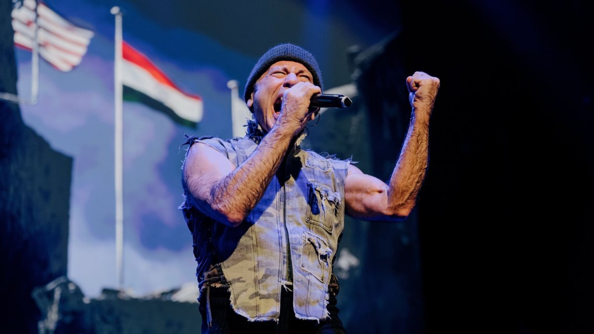 Iron  Maiden en uno de sus últimos conciertos.