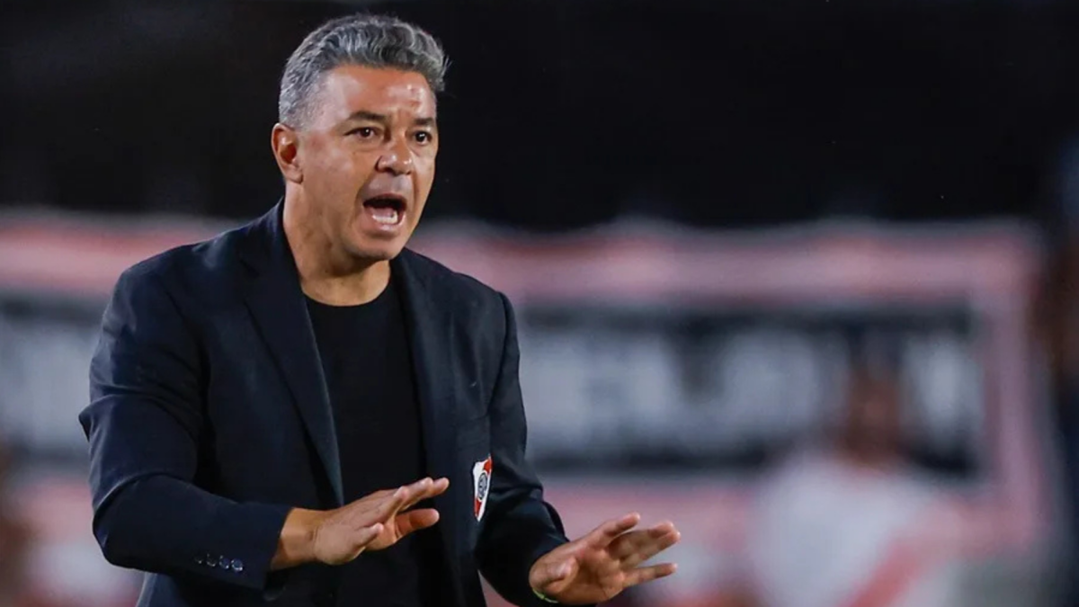 Marcelo Gallardo cuando dirigía a River Plate.