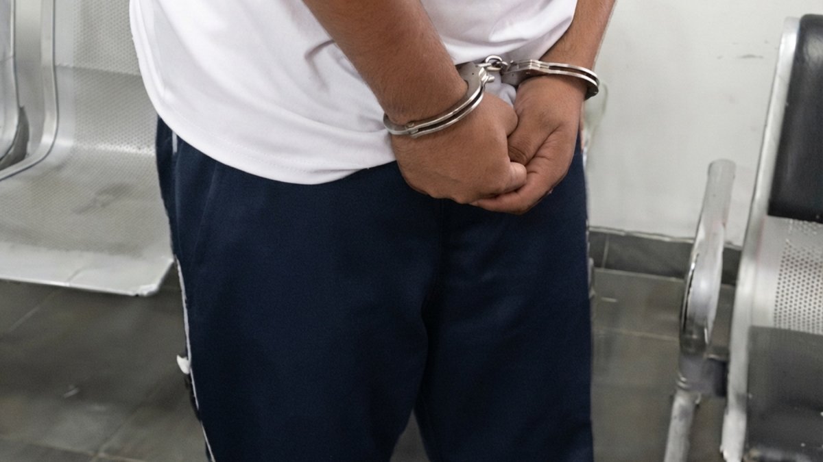 El estudiante fue aislado por agentes de la Policía Nacional.