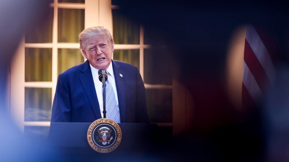 El presidente de EE.UU., Donald Trump, durante un acto con cazadores y pescadores el 17 de septiembre de 2026 en la Casa Blanca en Washington, DC, EE. UU.