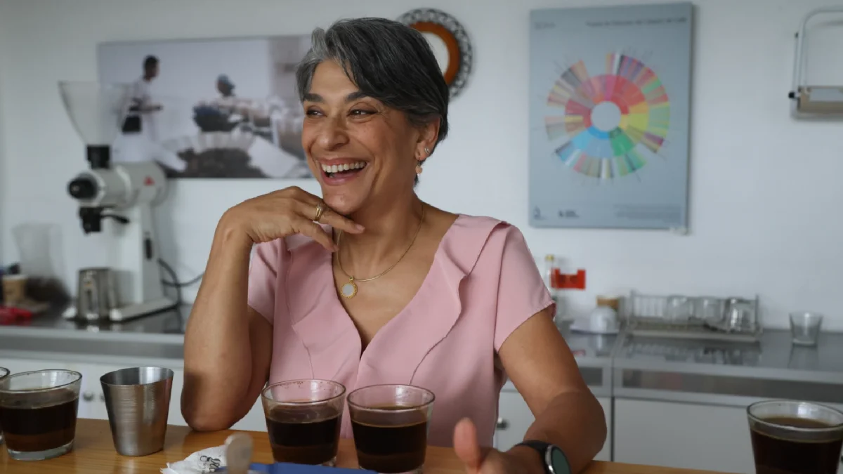 Ena Escobar, gerenta general de Café Galletti, en la bodega de la empresa en Quito.Dirige el negocio desde 2006, cuando dejó el ejercicio del derecho.