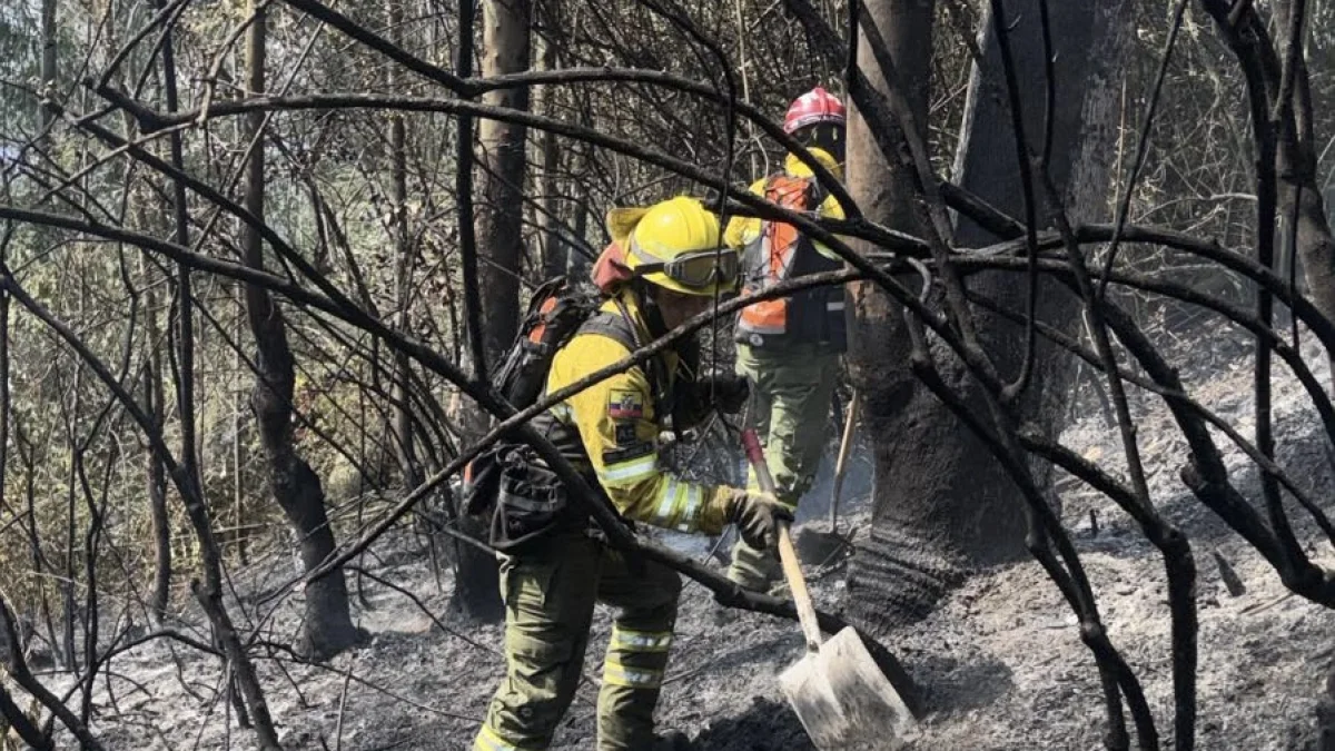 Una de las emergencias ocurrió en el sector de Rumipamba. El incendio fue controlado por los bomberos.