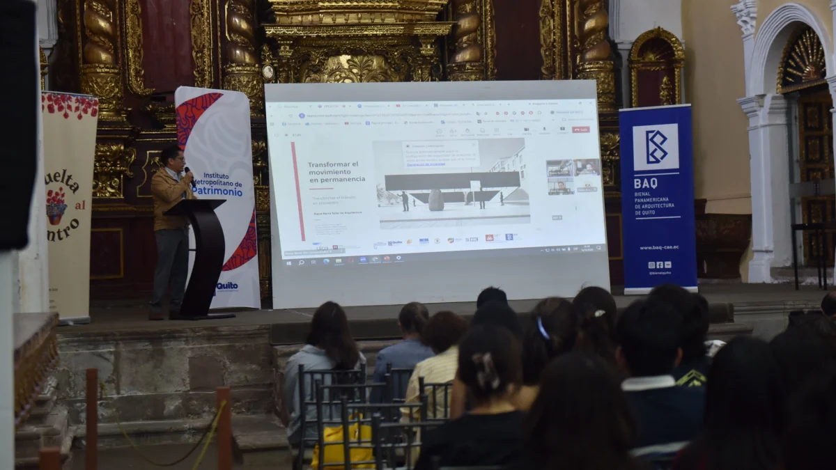 En la capilla del Museo de la Ciudad se presentaron los proyectos ganadores del concurso de pabellones dentro de la XXV Bienal Panamericana de Arquitectura de Quito.