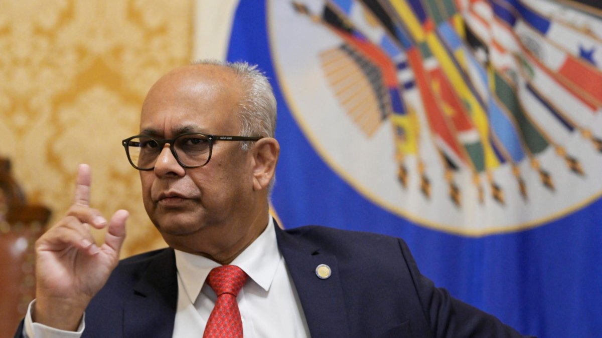 El secretario general de la Organización de los Estados Americanos (OEA), Albert Ramdin, en Washington (EE.UU.).