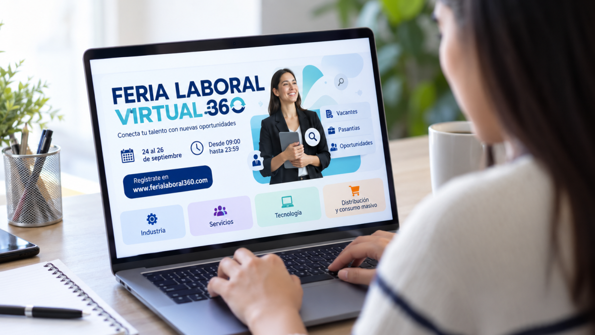 Referencia. La Feria Laboral Virtual 360 conectará a estudiantes, profesionales y personas en búsqueda de empleo con empresas de distintos sectores.
