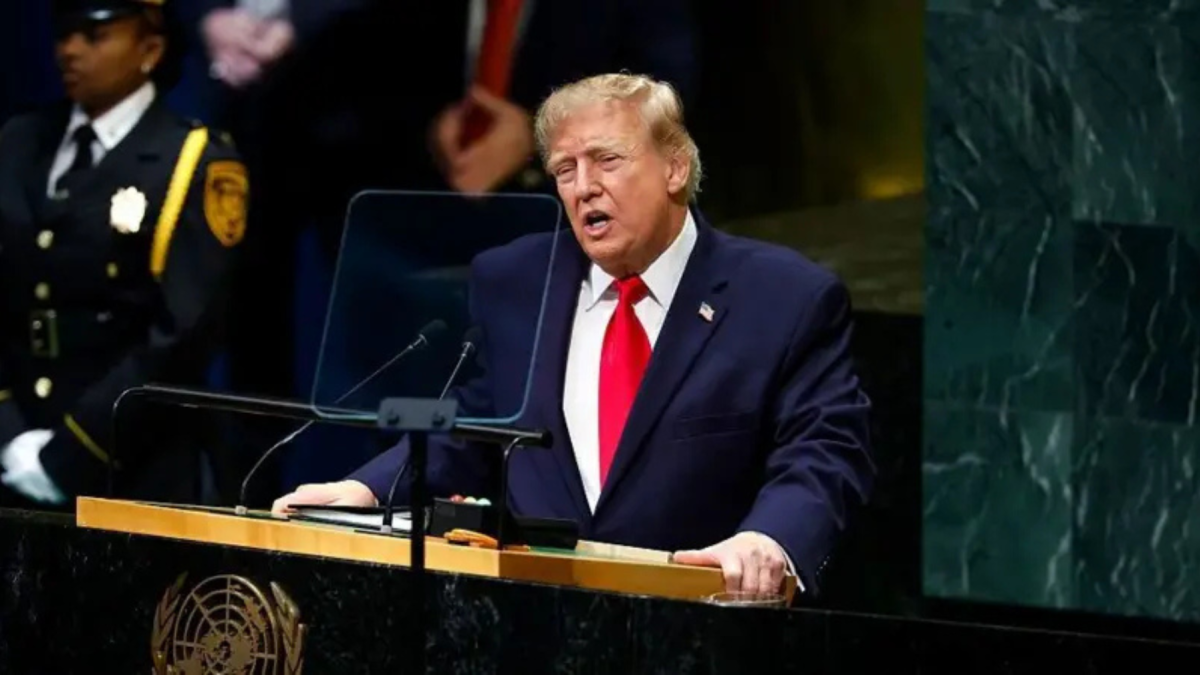 Donald Trump, presidente de Estados Unidos, en su intervención en la ONU.