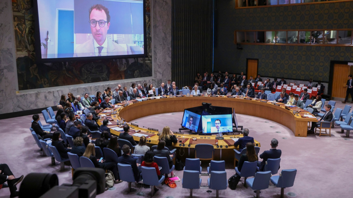 El director ejecutivo de Anthropic, Dario Amodei, interviene virtualmente durante una reunión del Consejo de Seguridad sobre IA en el marco de la Asamblea General de las Naciones Unidas, en Nueva York (EE. UU.)