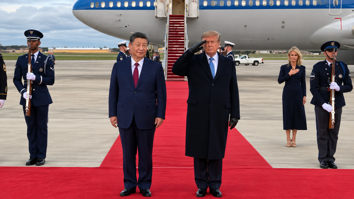 Donald Trump recibió a Xi Jinping en la Base Conjunta Andrews, a las afueras de Washington, en el inicio de la visita de Estado del mandatario chino.