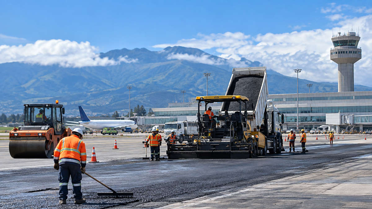 Referencia. El mantenimiento preventivo de la pista del aeropuerto de Quito busca garantizar la seguridad y eficiencia de las operaciones aéreas.