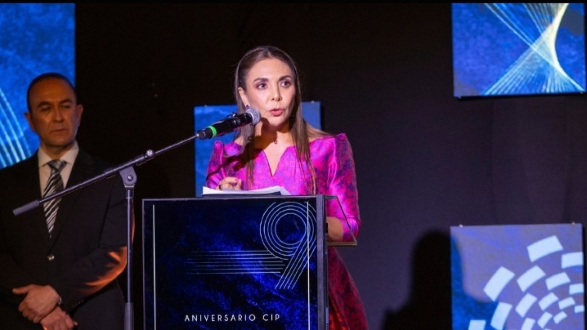 María Paz Jervis, presidenta de la Cámara de Industrias y Producción, en el discurso po los 90 años del gremio.