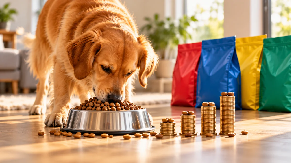 El precio del alimento para perros varía según la marca y la porción recomendada, lo que influye en el gasto diario de los hogares.
