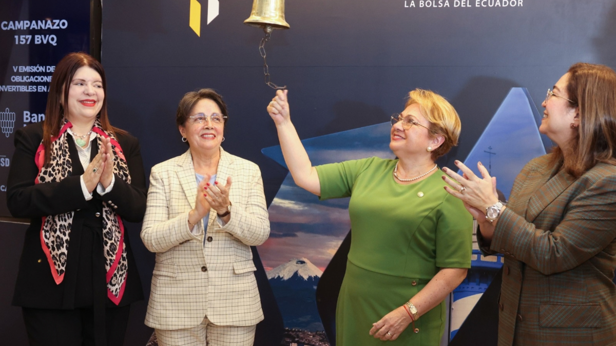 Banco de Machala celebra su V Emisión de Obligaciones en la Bolsa de Valores de Quito.