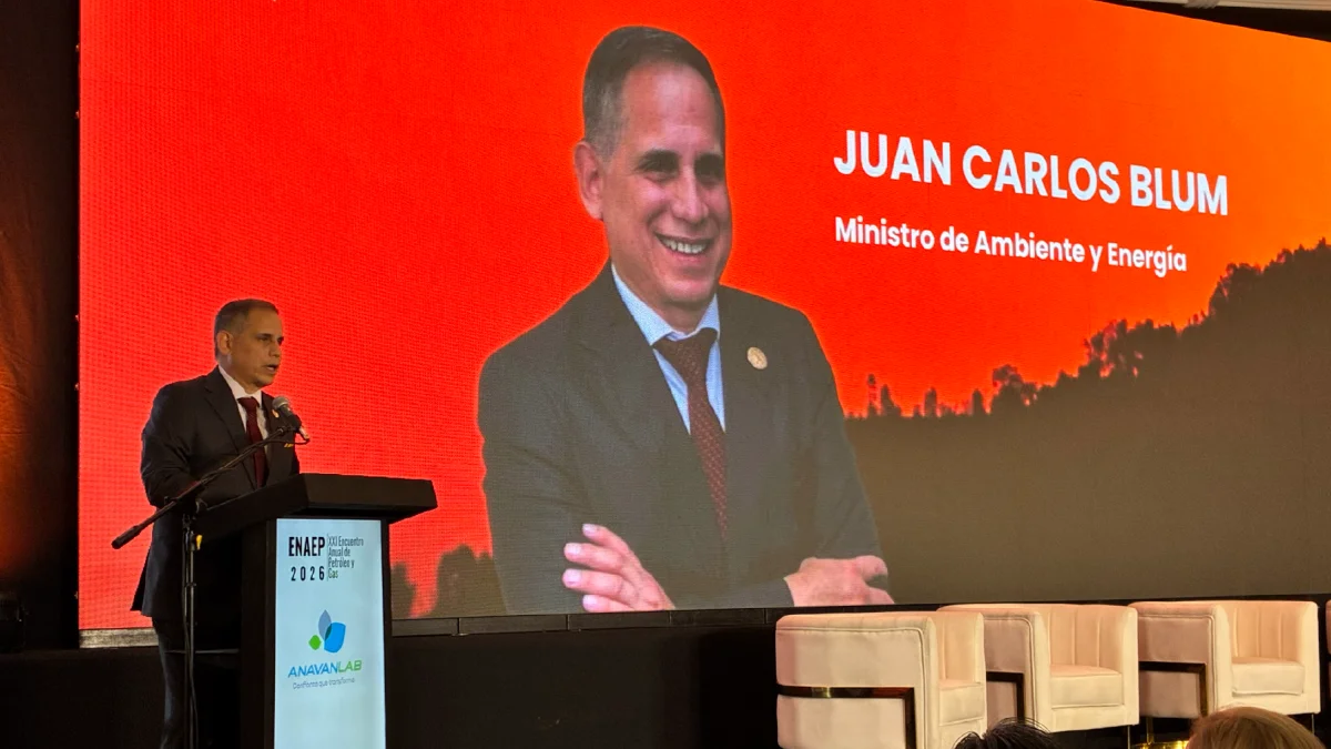 El ministro de Ambiente y Energía, Juan Carlos Blum, presentó la ronda petrolera de diciembre en el XXI Encuentro Anual de Petróleo y Gas (Enaep 2026)