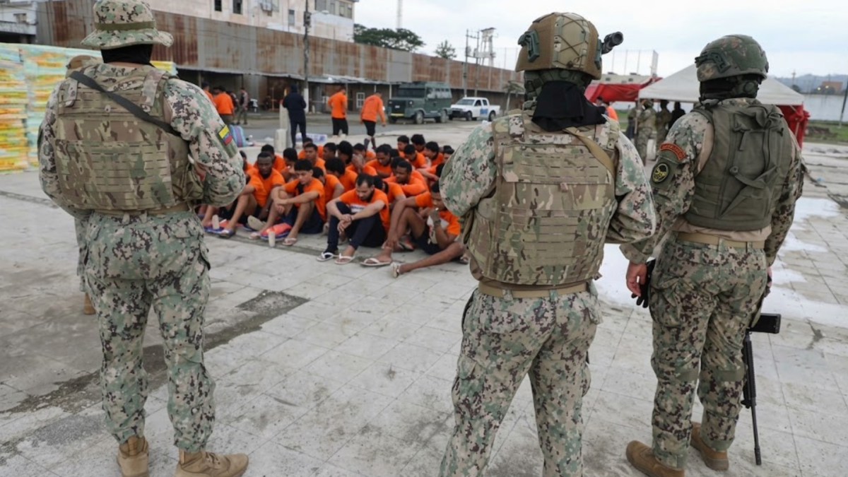 Imagen de privados de la libertad de la Cárcel de Esmeraldas, compartida por el SNAI.