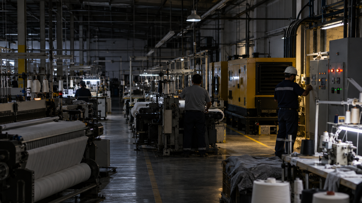 Las empresas textiles de Ecuador enfrentan desconexiones eléctricas de hasta 48 horas, mientras parte del sector tiene una capacidad limitada de autogeneración.