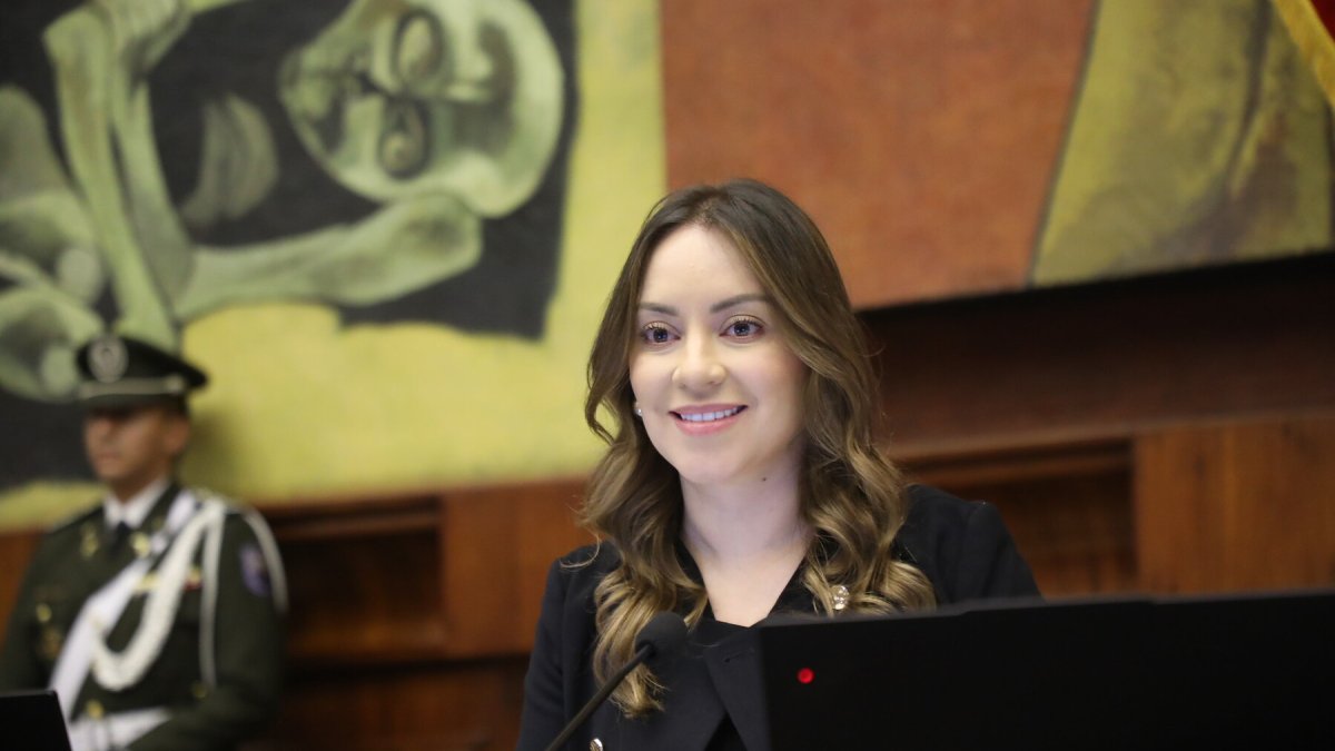 Mishel Mancheno es la actual presidenta de la Asamblea Nacional en reemplazo de Niels Olsen.