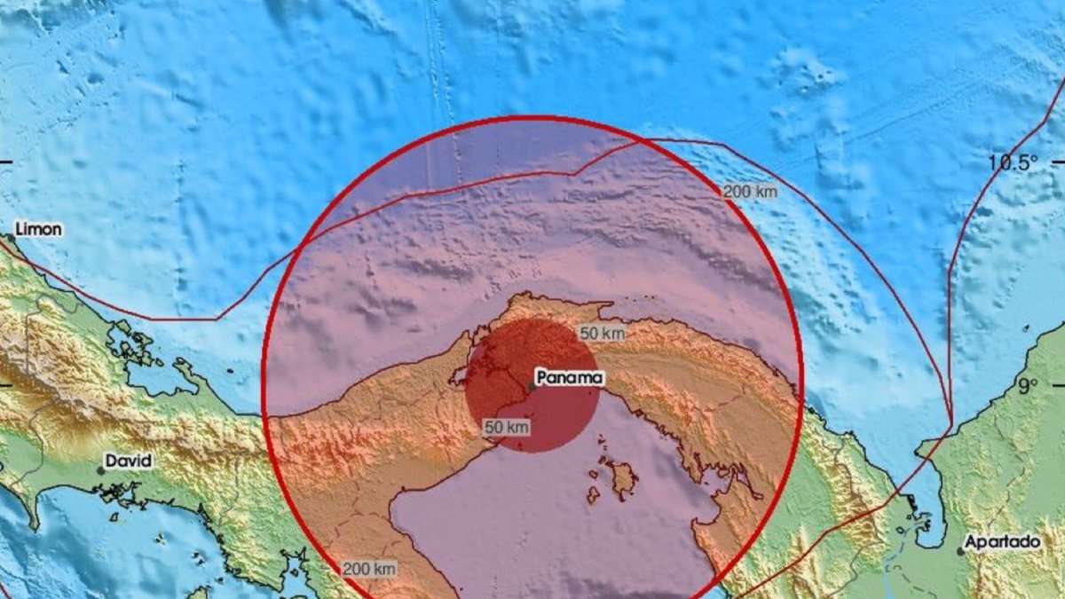 Un terremoto de 7,6 sacudió Panamá este viernes 9 de octubre.