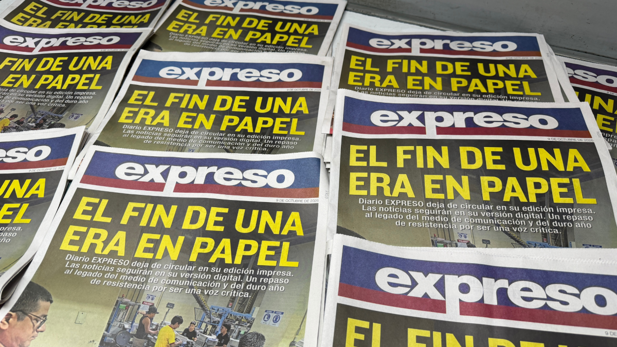 Después de 53 años, la rotativa imprimió por última vez Diario EXPRESO. Termina una etapa llena de historias, portadas y madrugadas de cierre. Gracias por acompañarnos hasta aquí. El papel termina. 

El periodismo continúa en www.expreso.ec.