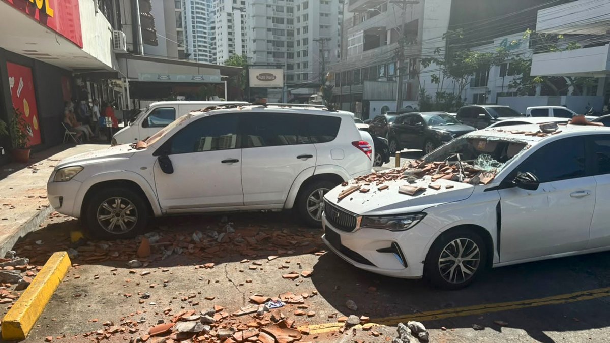 Daños en Ciudad de Panamá tras el terremoto de este viernes 9 de octubre.