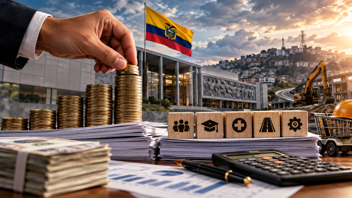 El gasto público de Ecuador crecería en USD 2.300 millones en 2027, impulsado por las inversiones, las asignaciones a los GAD y los recursos destinados a Salud y Educación.