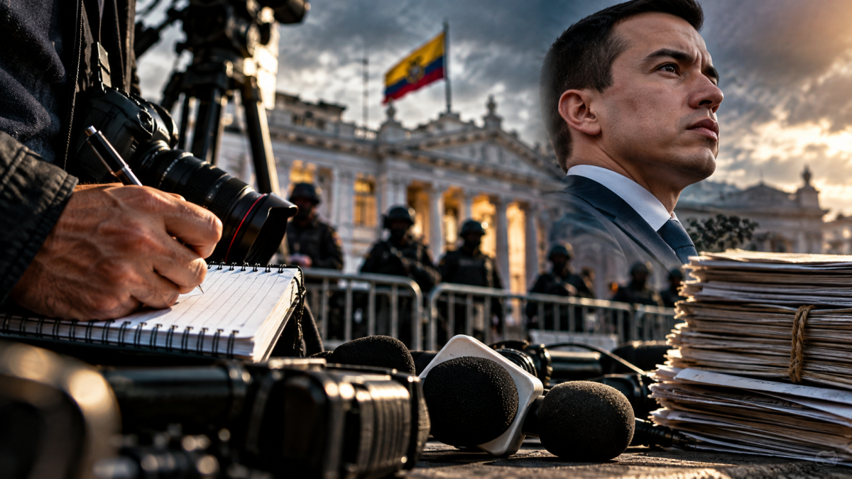 La libertad de prensa en Ecuador enfrenta cuestionamientos por denuncias de presunto acoso a periodistas y restricciones al ejercicio de la comunicación durante el gobierno de Daniel Noboa.
