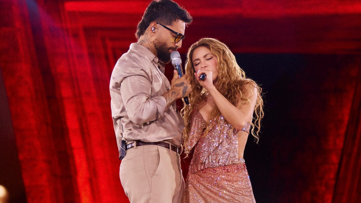 La aparición del cantante urbano Maluma en el concierto de Shakira en Madrid fue uno de los momentos destacados de la noche.
