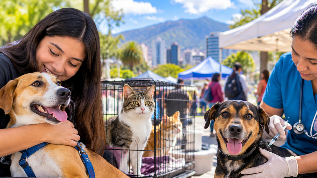 Perros y gatos podrán recibir atención veterinaria y encontrar un hogar en las ferias organizadas por la Unidad de Bienestar Animal de Quito.