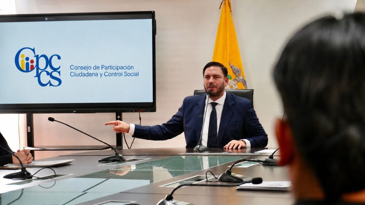 Andrés Fantoni es presidente del CPCCS y candidato a la reelección.