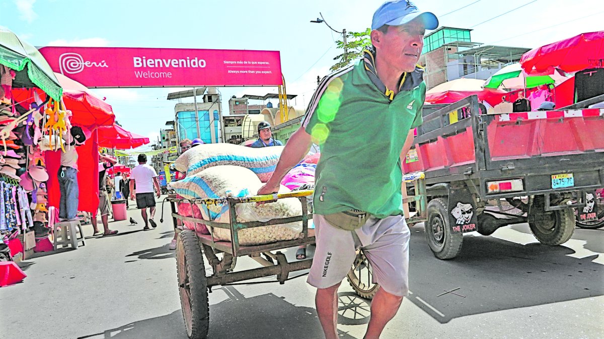 El comercio en la frontera entre Ecuador y Perú.