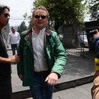 Mario Espinosa abogado de María Sol Larrea llega a Flagrancias para ver la situación de su defendida.
 Quito 30 de Noviembre de 2019 Agencia(ag-extra ag-expreso-ag-quito)