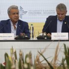 Los presidentes de Ecuador, Lenín Moreno, y de Colombia, Iván Duque participan este miércoles en la reunión.