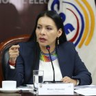 Posición. La presidenta del CNE,Diana Atamaint, asegura que las pruebas presentadas en su contra se basan en suposiciones.