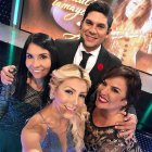 Carla con Ana Buljubasich, Jasú Montero y Emilio Pinargote