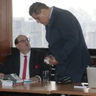 Harrison Salcedo y Eduardo Franco, defensores del exvicepresidente Jorge Glas.