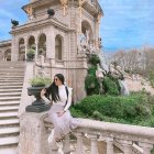 Michela durante su viaje a España.