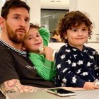 Messi comparte con sus hijos durante el aislamiento por el coronavirus.