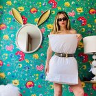 La actriz mexicana Camila Sodi no resistió la tentación y se vistió con un almohada. Así cumplió con el popular reto.