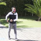 Efrén Mera en el complejo, listo para realizarse su prueba.