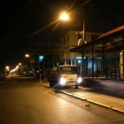 Hecho. Personal municipal retiró los objetos de las personas en situación de calle, la noche del miércoles.