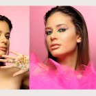 Diviértase combinando tonos pasteles en la línea del párpado superior y otro neón en el inferior.