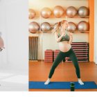 Las mujeres embarazados también pueden ejercitar.