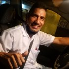 El taxista Gregorio Delgado, la noche del viernes 10 de julio.