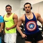 Daniel Salcedo (i) junto con su entrenador personal Abraham Muñoz, también detenido por la presunta venta de un medicamento.