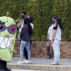 La Policía Nacional hace campañas sobre el coronavirus en Quito