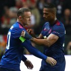 Antonio Valencia y Wayne Roodney en la época dorada del United.