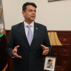 El ministro Patricio Pazmiño durante la entrevista con EXPRESO.